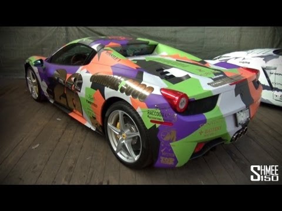Gumball 3000 2013: Ferrari 458 Spider Team 26 - Multi-colour Camo