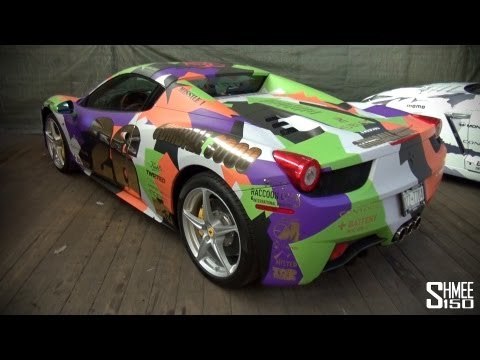 Gumball 3000 2013: Ferrari 458 Spider Team 26 - Multi-colour Camo