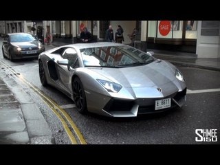 Lamborghini Aventador ARAB BATMOBILE - Huge Revs in London