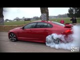 Jaguar XFR-S - Burnouts, Accelerations and Flybys