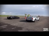 Lamborghini Aventador vs Ferrari F12 Berlinetta - Launch Control Drag Race