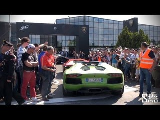 Lambos Arrive at the Factory - Crazy Revs and Mayhem!