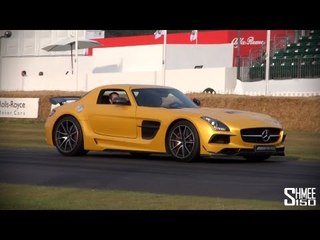 Mercedes SLS Black Series - Flybys on Track at Goodwood
