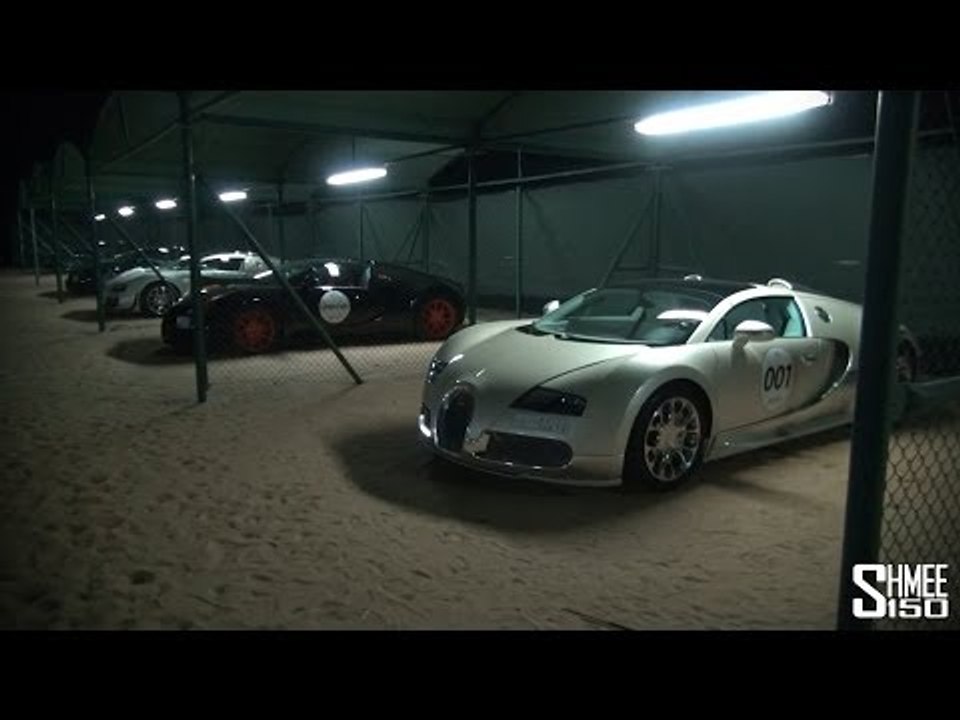 Start of the Bugatti Grand Tour Middle East - 5 Veyrons including Vitesse WRC
