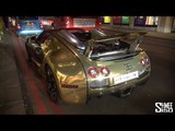 Golden Bugatti Veyron Grand Sport on the Roads of London