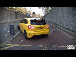 Speed Bump Problems! Low Front Splitter on RevoZport Mercedes A45 AMG