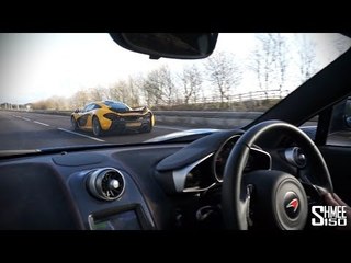 Baby Mac meets Big Mac - Following a McLaren P1 in my 12C