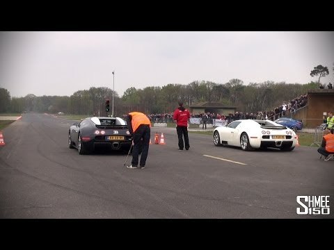 Bugatti Veyron vs Bugatti Veyron - Drag Race at Spring Event 2014