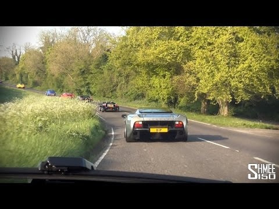 Convoying to Goodwood - K'egg CCX, XJ220, Performante etc