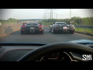 Chasing Koenigseggs - Agera and CCX filmed from McLaren 12C