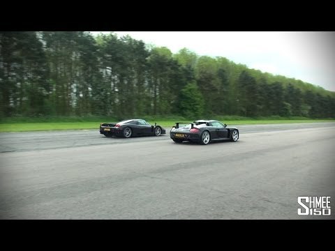 Ferrari Enzo vs Porsche Carrera GT - Drag Race at Hypermax