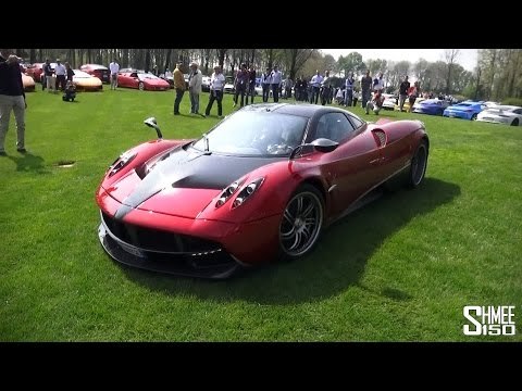 Huayra, LaFerrari, Enzo, F50, F40, Zonda - Arrivals at Cars and Coffee Brescia