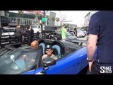 Lewis Hamilton Arrives at the Gumball 3000 Grid in Los Angeles