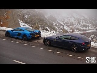 675LT and FF TOGETHER! Driving through Snowy Mountains
