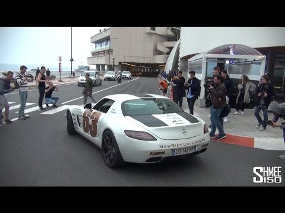 Mercedes SLS AMG w/ Akrapovic Exhaust - Loud Sounds in Monaco