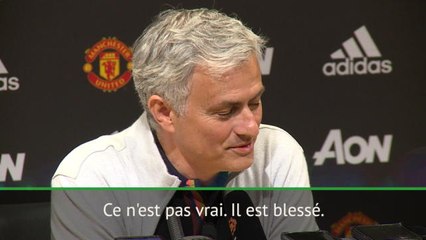 38e j. - Mourinho : "Les rumeurs sur Martial sont fausses, il est blessé"