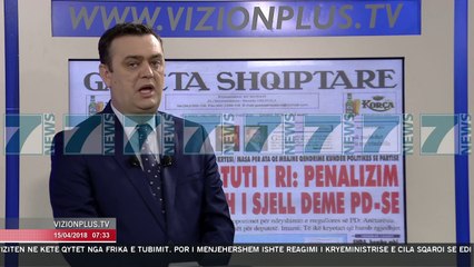 SHTYPI I DITES ME TITUJT E GAZETAVE E DIEL 15 PRILL 2018 - News, Lajme - Kanali 7