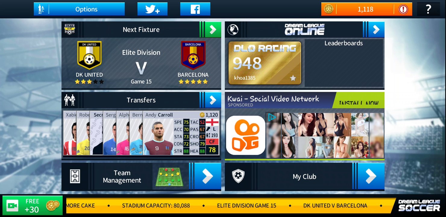 Dream League 2018 IOS Android - Season 1 - Game 24