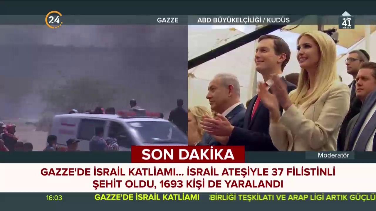 ABD, Kudüs'te tören yapıyor. İsrail, Gazze'de katliam yapıyor