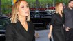 Jennifer Lopez covers up her famous figure in black peacoat for Jimmy Fallon appearance with her mom