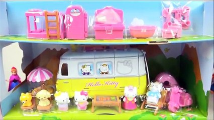 Hello Kitty Camping car 헬로키티 캠핑카와 뽀로로 겨울왕국 장난감놀이