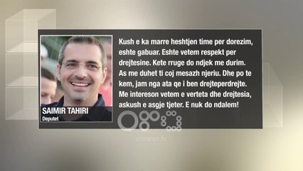 Ora News - Tahiri: S'do më pengojë bir nëne as kurve në rrugën time për drejtësi