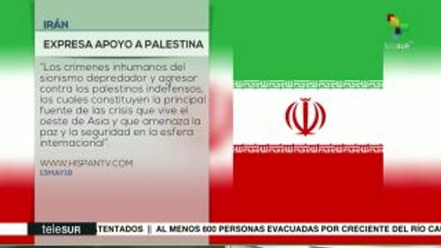 Irán expresa su apoyo a Palestina ante crímenes inhumanos de Israel