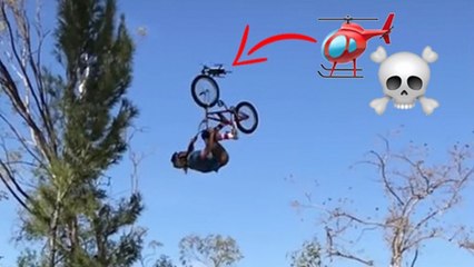 DRONE ALMOST KILLS UPSIDE DOWN BMXER