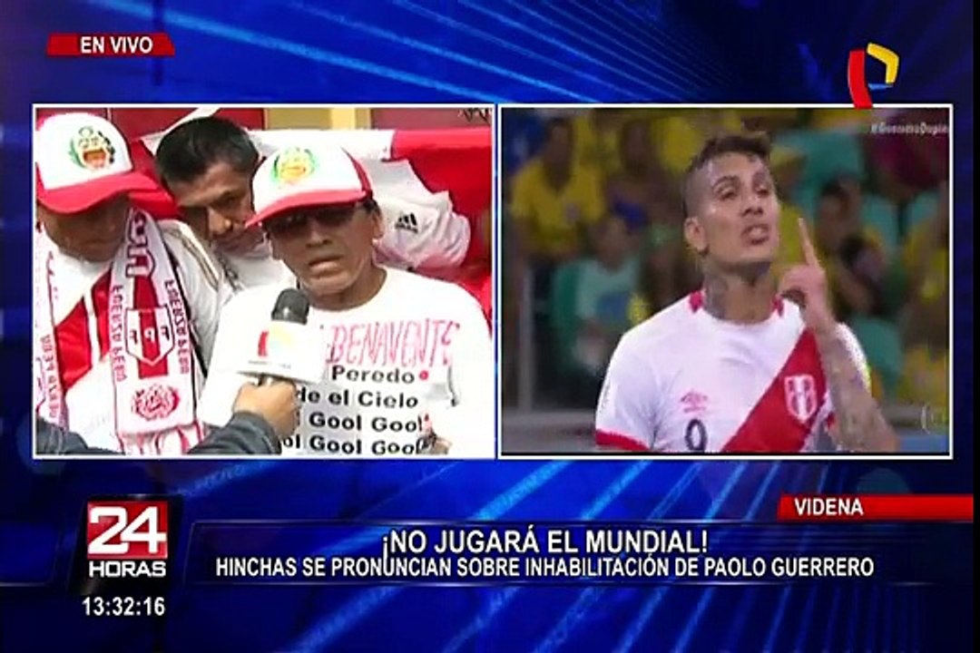 Videna: hinchas brindan todo su apoyo a Paolo Guerrero tras sanción del TAS