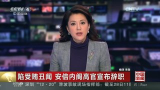 [中国新闻]陷受贿丑闻 安倍内阁高官宣布辞职