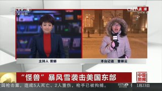 [中国新闻]“怪兽”暴风雪袭击美国东部 路面结冰导致多起交通事故