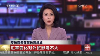 [中国新闻]专访商务部部长高虎城：汇率变化对外贸影响不大