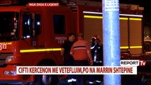 Çifti mbi vinç në Tiranë, kërcënojnë të hidhen, flasin për Report TV: Na nxori kunata nga shtëpia