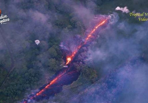 Aerial Footage Shows New Fissure Erupting Near Leilani Estates