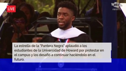 Chadwick Boseman elogia a estudiantes en poderoso discurso durante ceremonia de graduación en Howard
