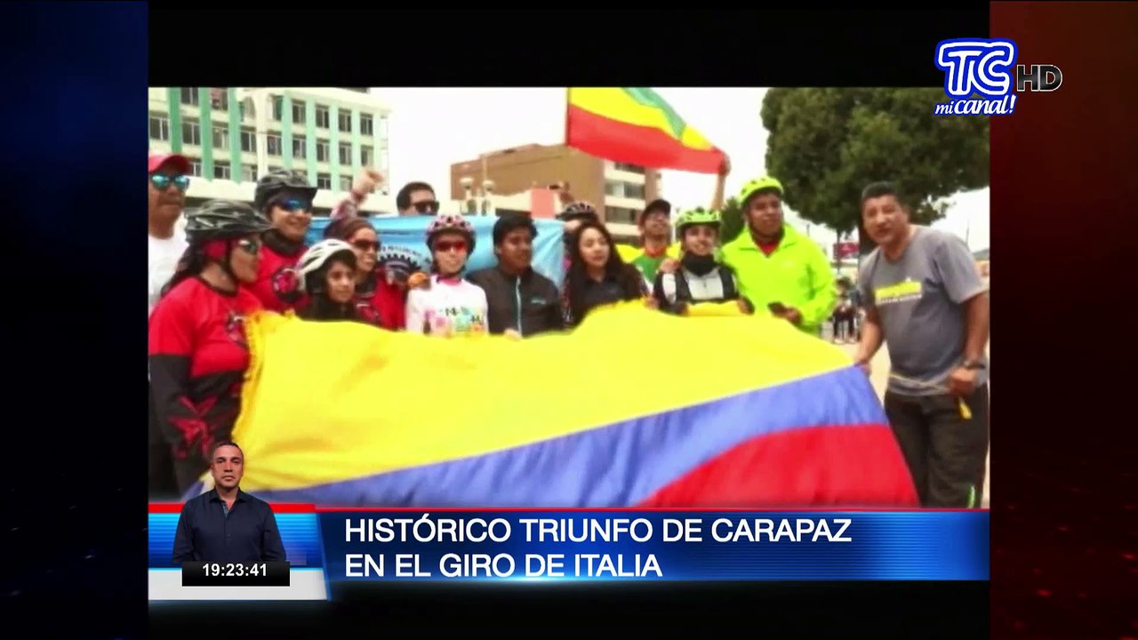 Familiares de Richard Carapaz se mostraron emocionados por la victoria en vuelta ciclística