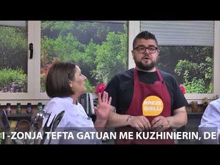 Te gatuajme me Zonjen Tefta PJ2 Sallate Pule, Mousse dardhe me rikota dhe biskote