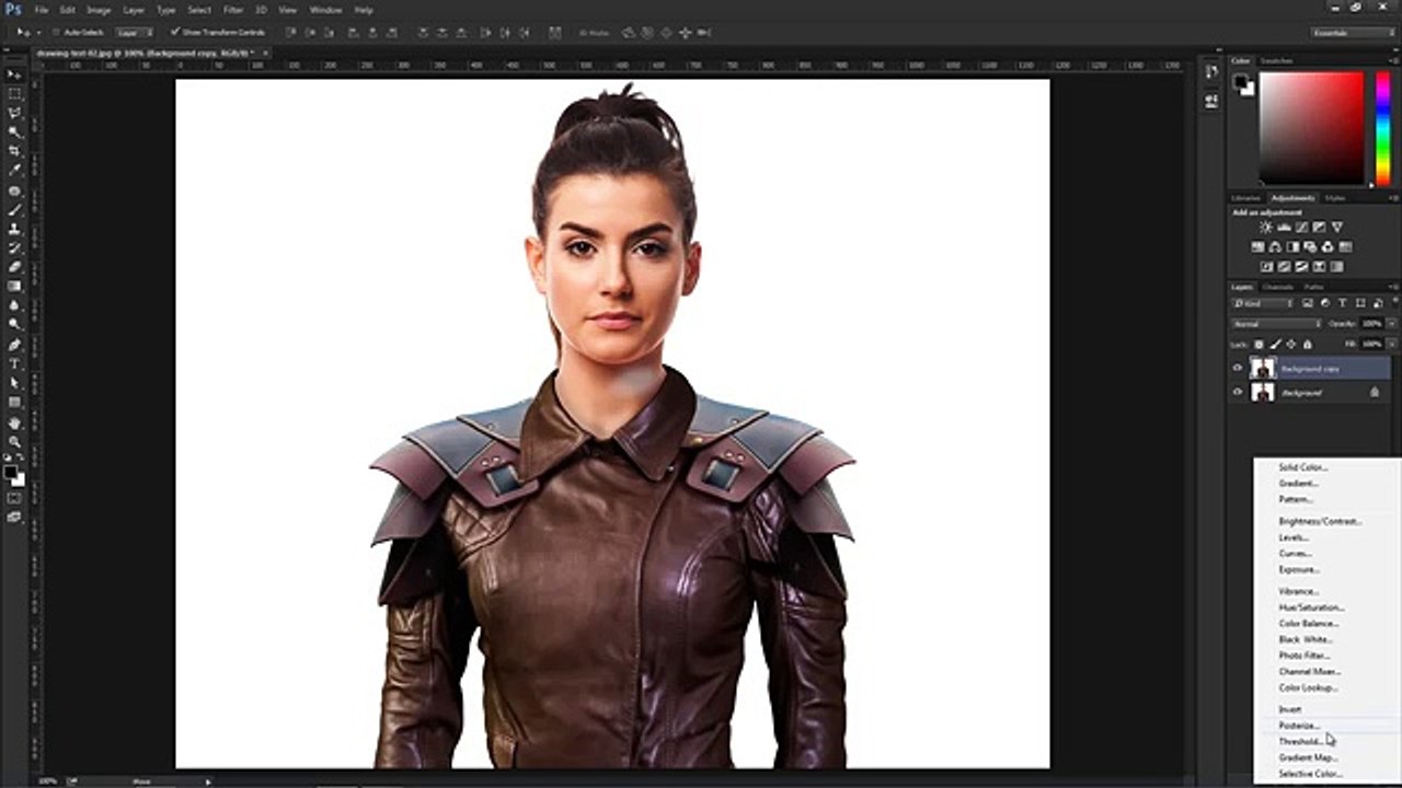 How To Create a Pencil Drawing From a Photo In Photoshop - Line Drawing Effect