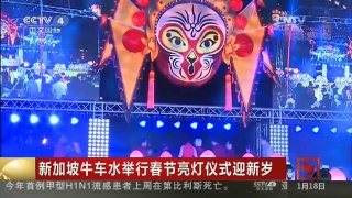 [中国新闻]新加坡牛车水举行春节亮灯仪式迎新岁
