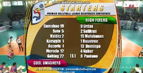 COOL SMASHERS VS HIGH FLYERS SET 1 PVL RC 2018
