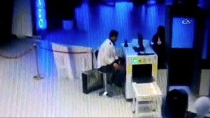 AVM’nin X-Ray cihazında unutulan cep telefonunu böyle çaldı