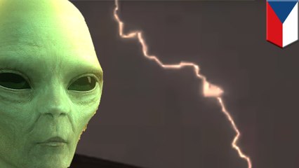 UFO enthusiasts lit over mystery triangular lightning shape