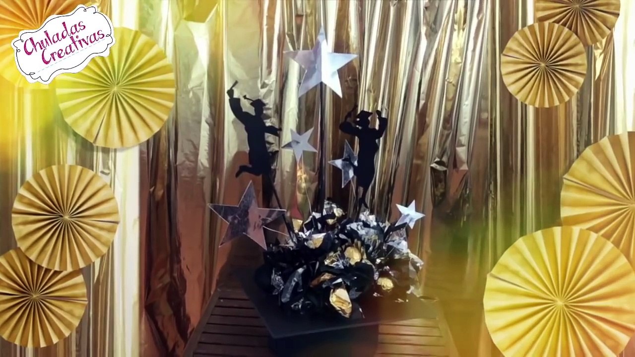 Centro de Mesa para Graduación con sorpresa en el centro Chulada Creativas