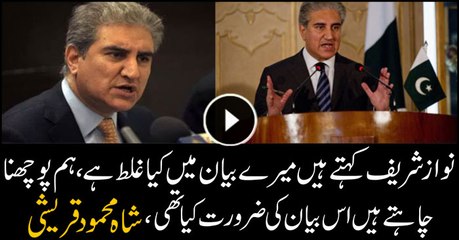 Shah Mehmood Qureshi says Nawaz's statement will take us from 'grey list to black list'