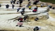 Van'ın travertenleri Pamukkale'ye rakip oldu