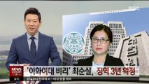 '이화여대 학사비리' 최순실, 징역 3년 확정