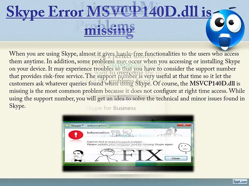 How to fix Skype Error "MSVCP140.dll is missing" "VCRUNTIME140.dll is missing" Solved