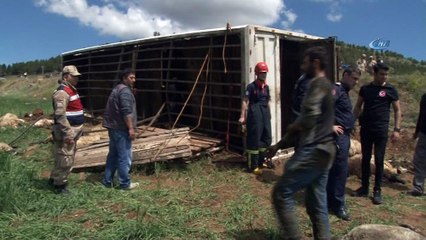 Elazığ'da feci kaza: 6 kişi yaralandı, 100 koyun telef oldu