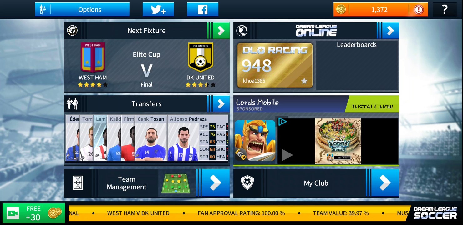 Dream League 2018 IOS Android - Season 1 - Game 25