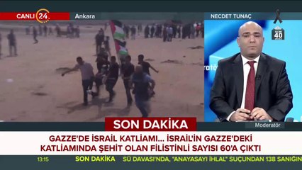 İsrail katliamında şehit olan Filistinli sayısı 60'a çıktı